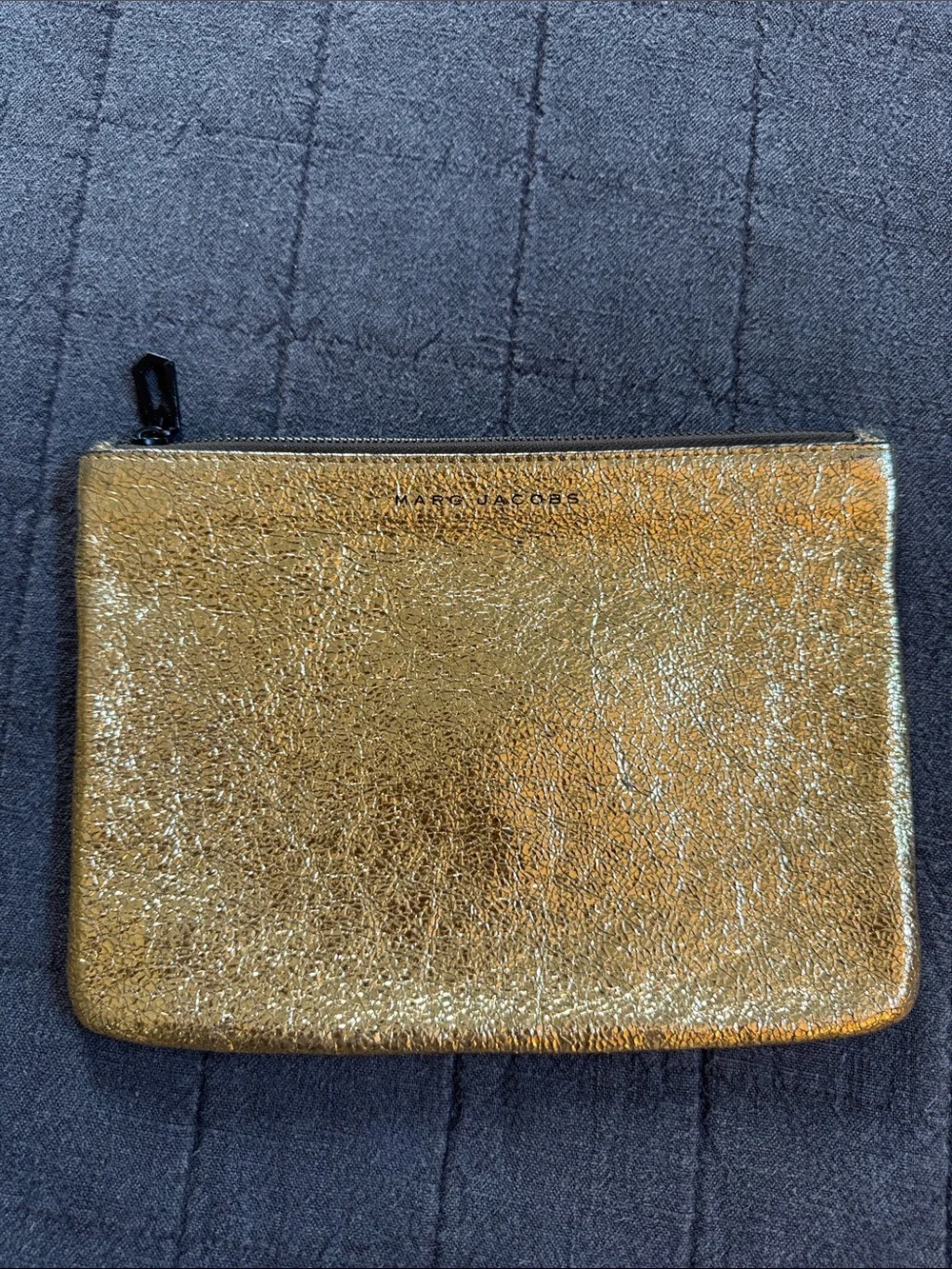Marc Jacobs Gold Metallic Zip Pouch
